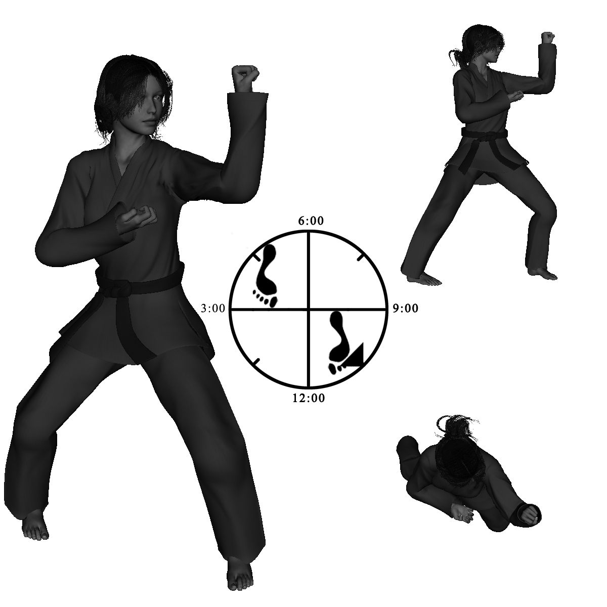 10b) Left Neutral Bow with right Extended Outward Block