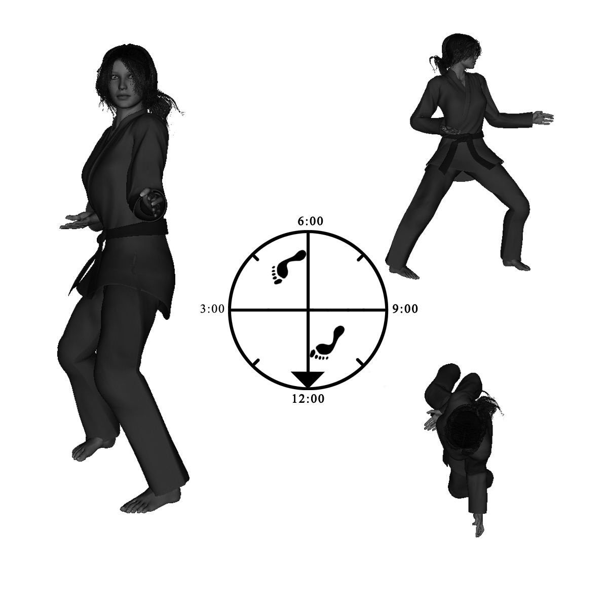 2d) Left Thrusting Vertical Four-Finger Poke