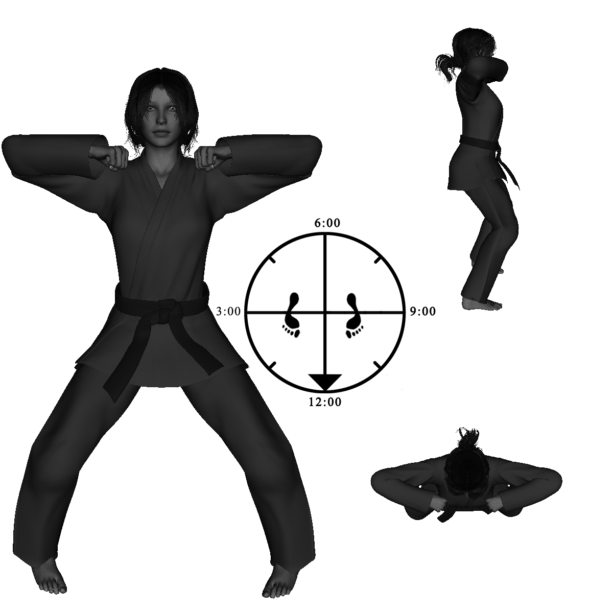 22a-2) Horse with Double Outward Elbows (Isolation)