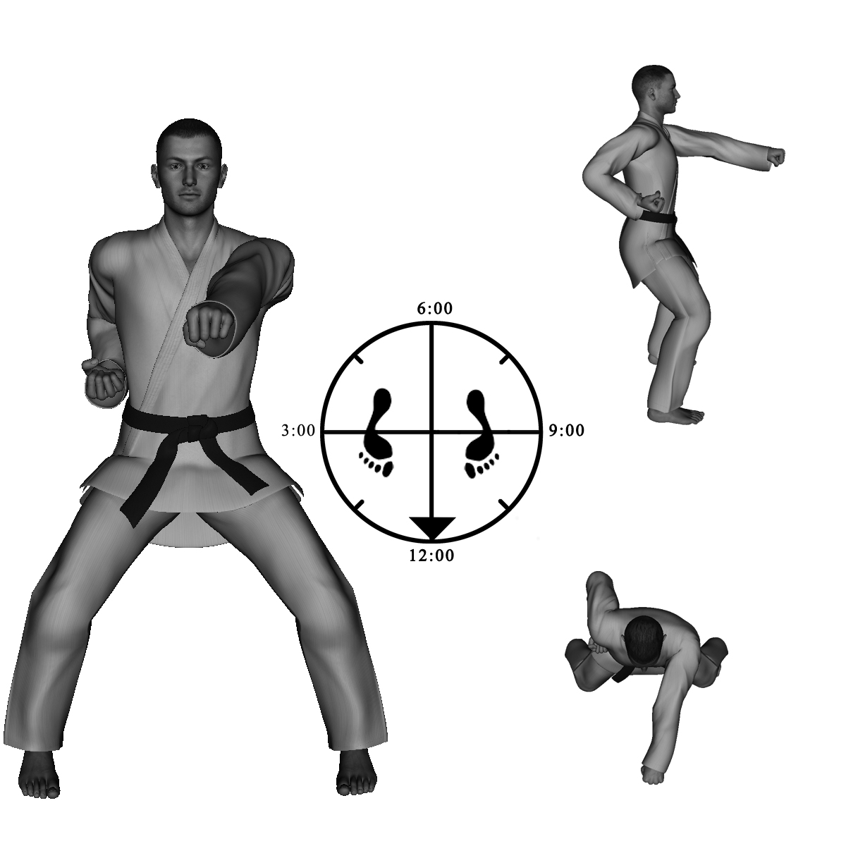 53) Left Straight Punch (12:00H)