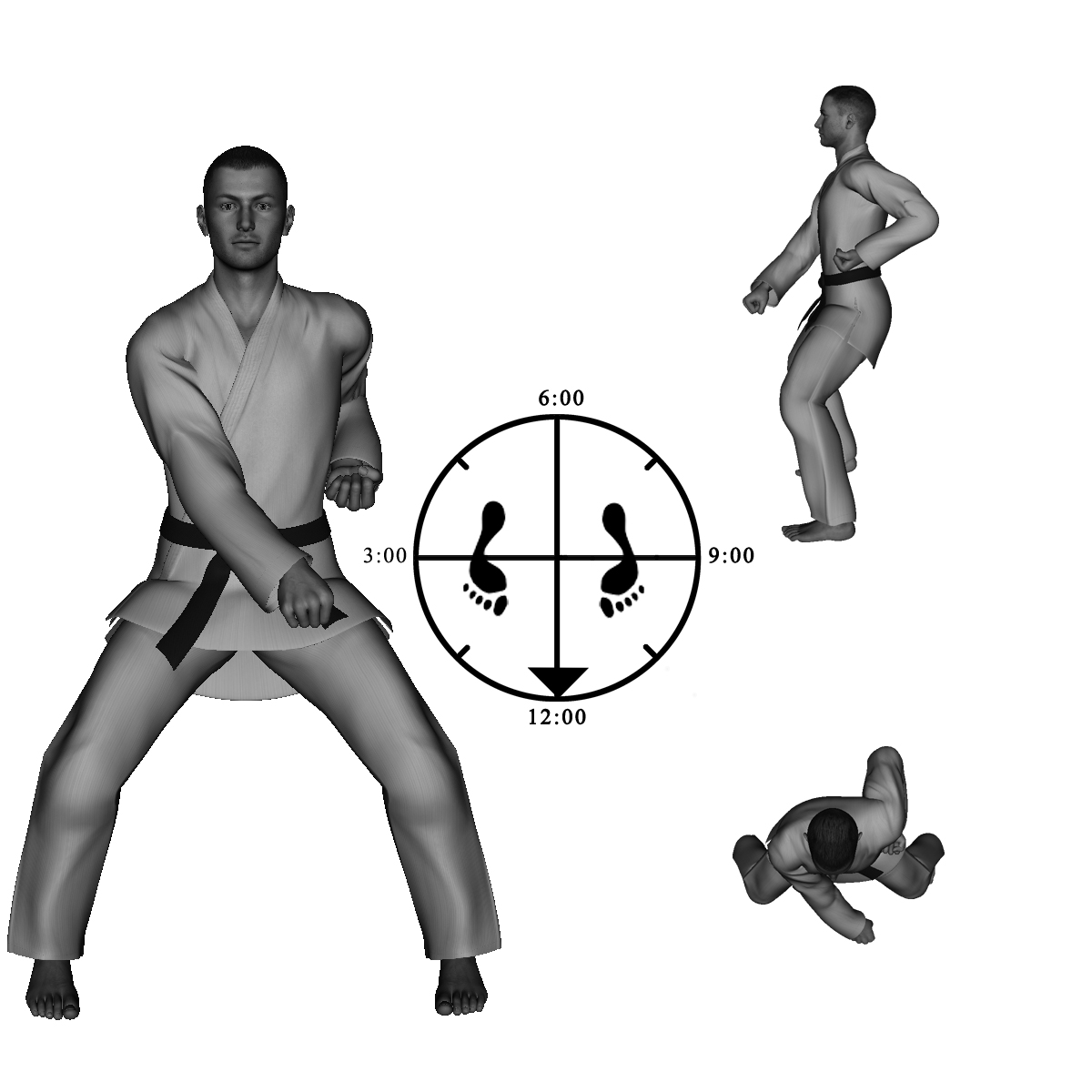 44) Right Inside Downward - Palm Down Block