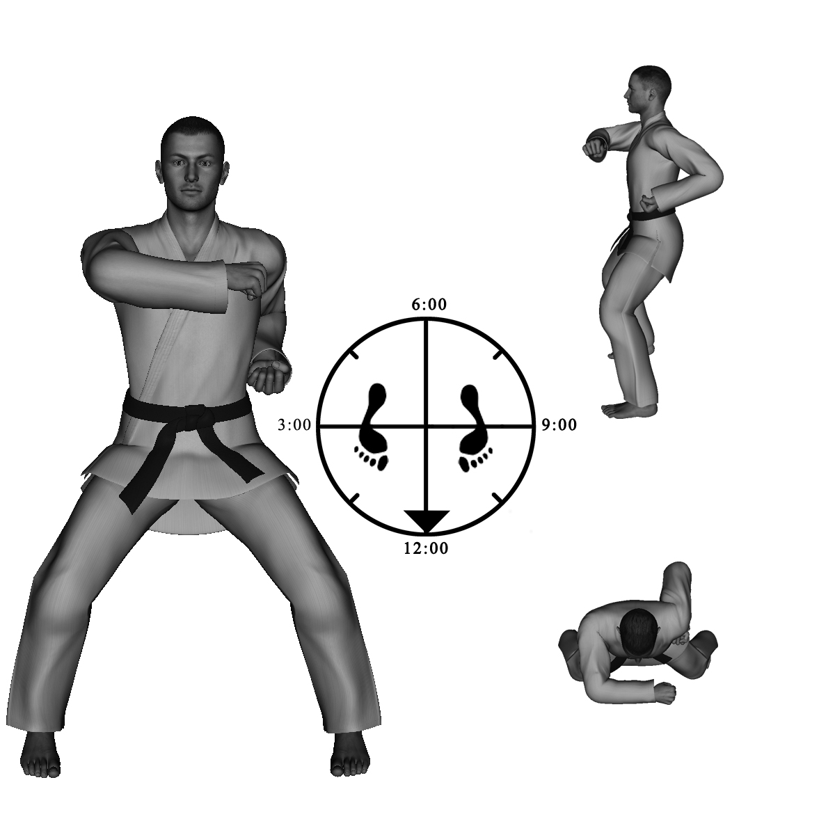 56) Right Straight Punch (9:00H)