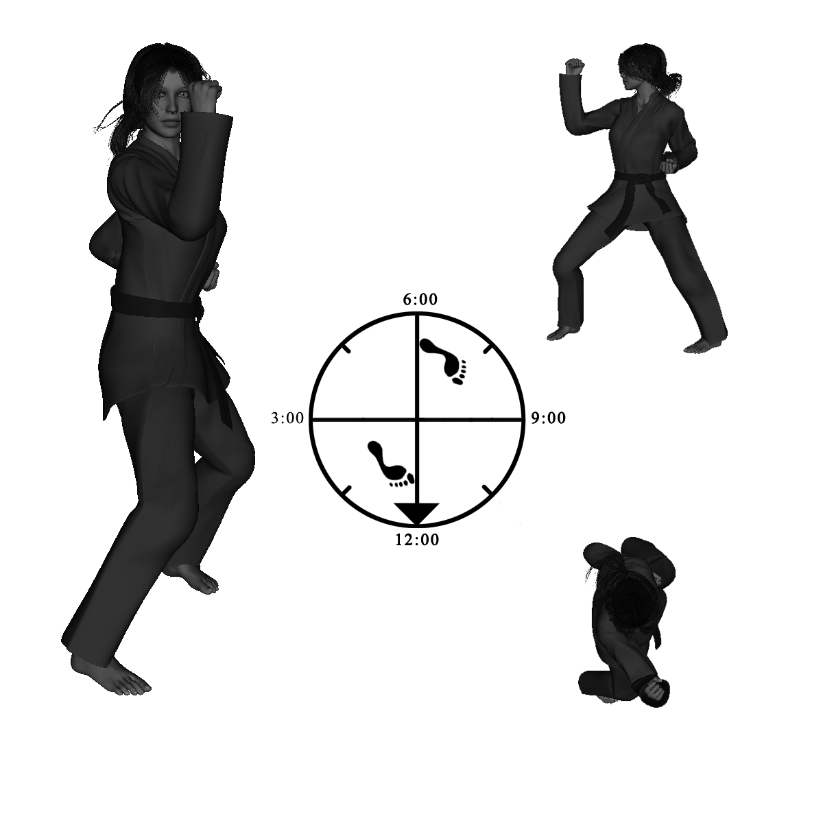 1a) Right Hammering Inward Block with check