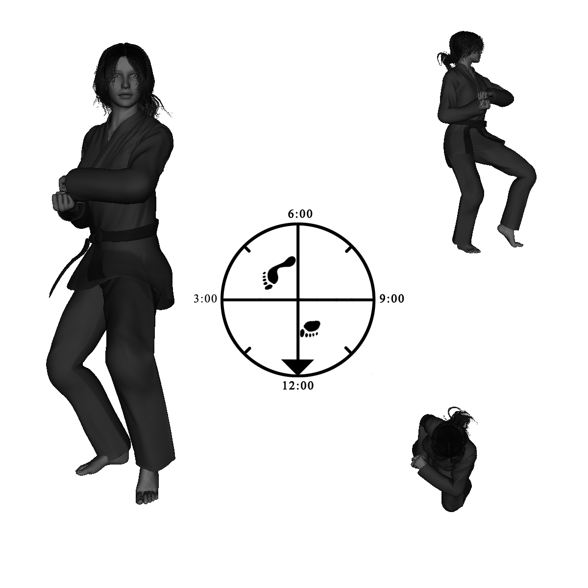 3a) Left 45 degree cat - chambered (Intersection Position)