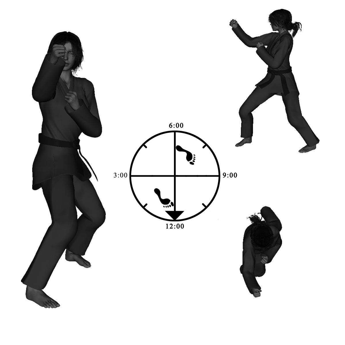 6d) Right Neutral Bow with Right Outward Back-knuckle