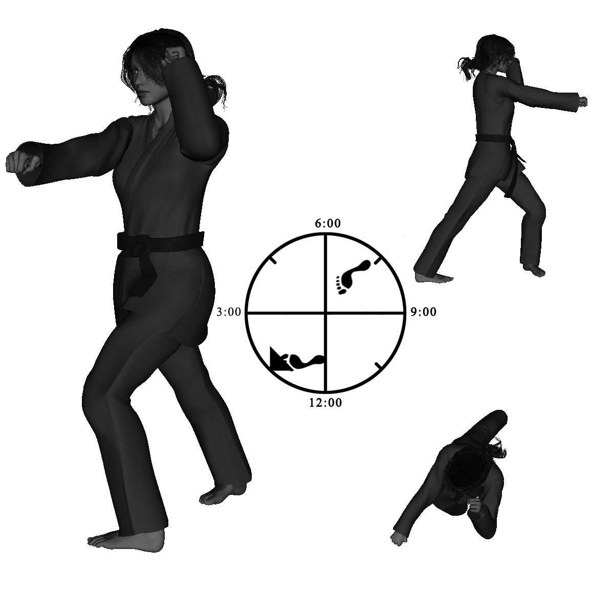 18a) Left Forward with Right Straight Punch