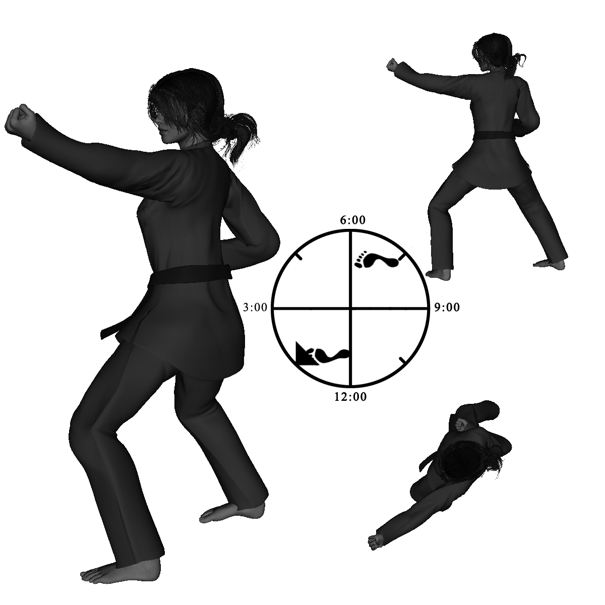 13c-1) Left Neutral with Left, Snapping, Vertical, Back-Knuckle Punch