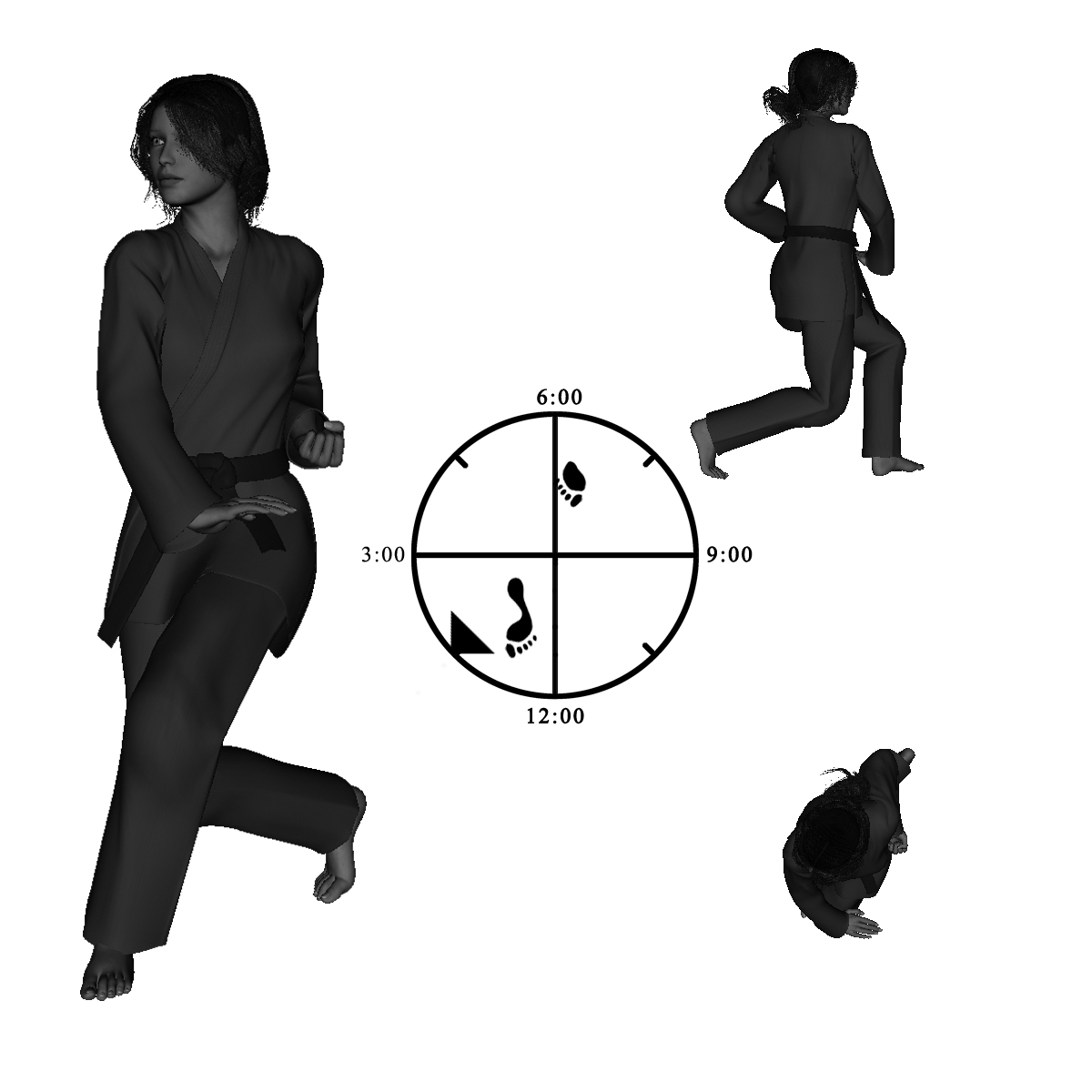 16b) Left Twist with Right Push-down Block (rotated for next move)