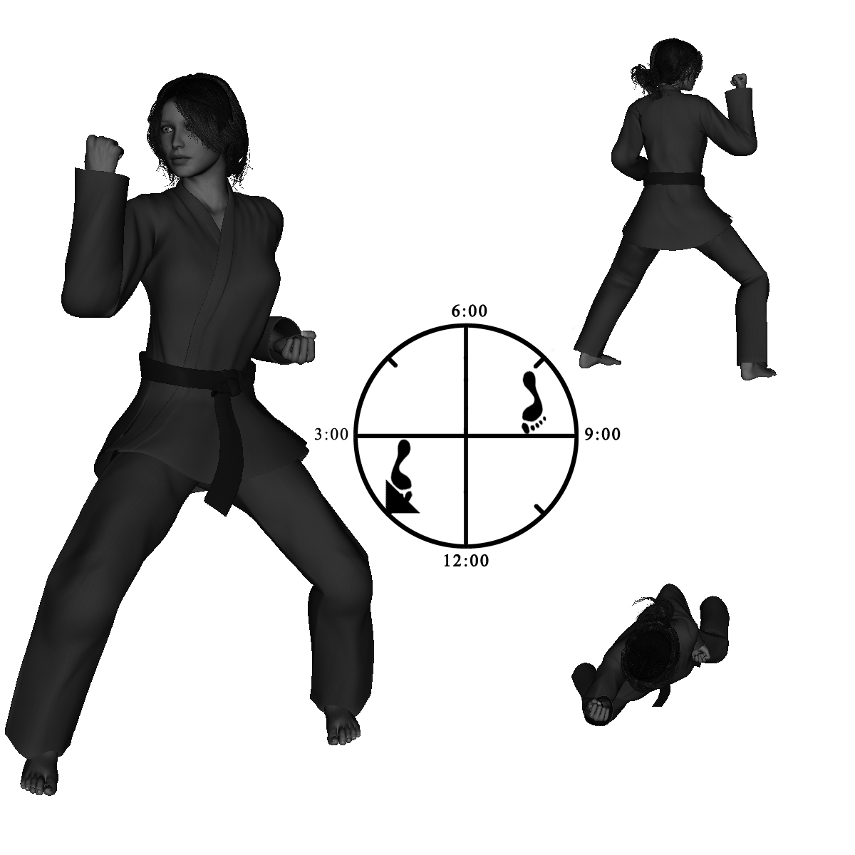 19) Right Neutral with Right, Inward, Overhead Elbow