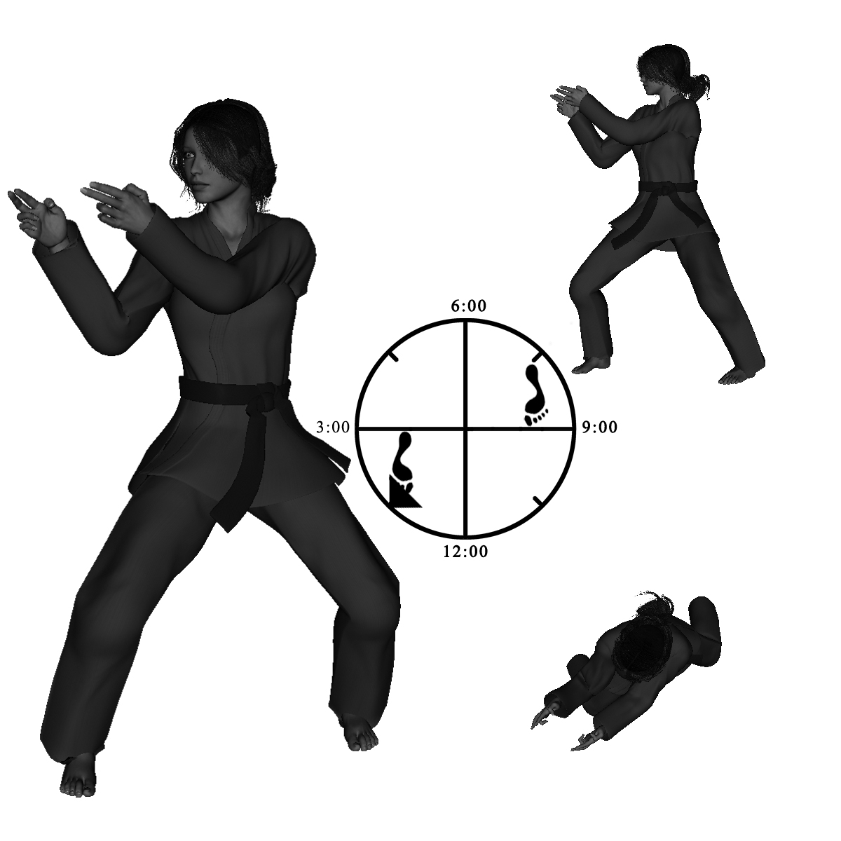 9d-1) Right Neutral with Left and Right hands in Vertical, Two-Finger Poke positioning