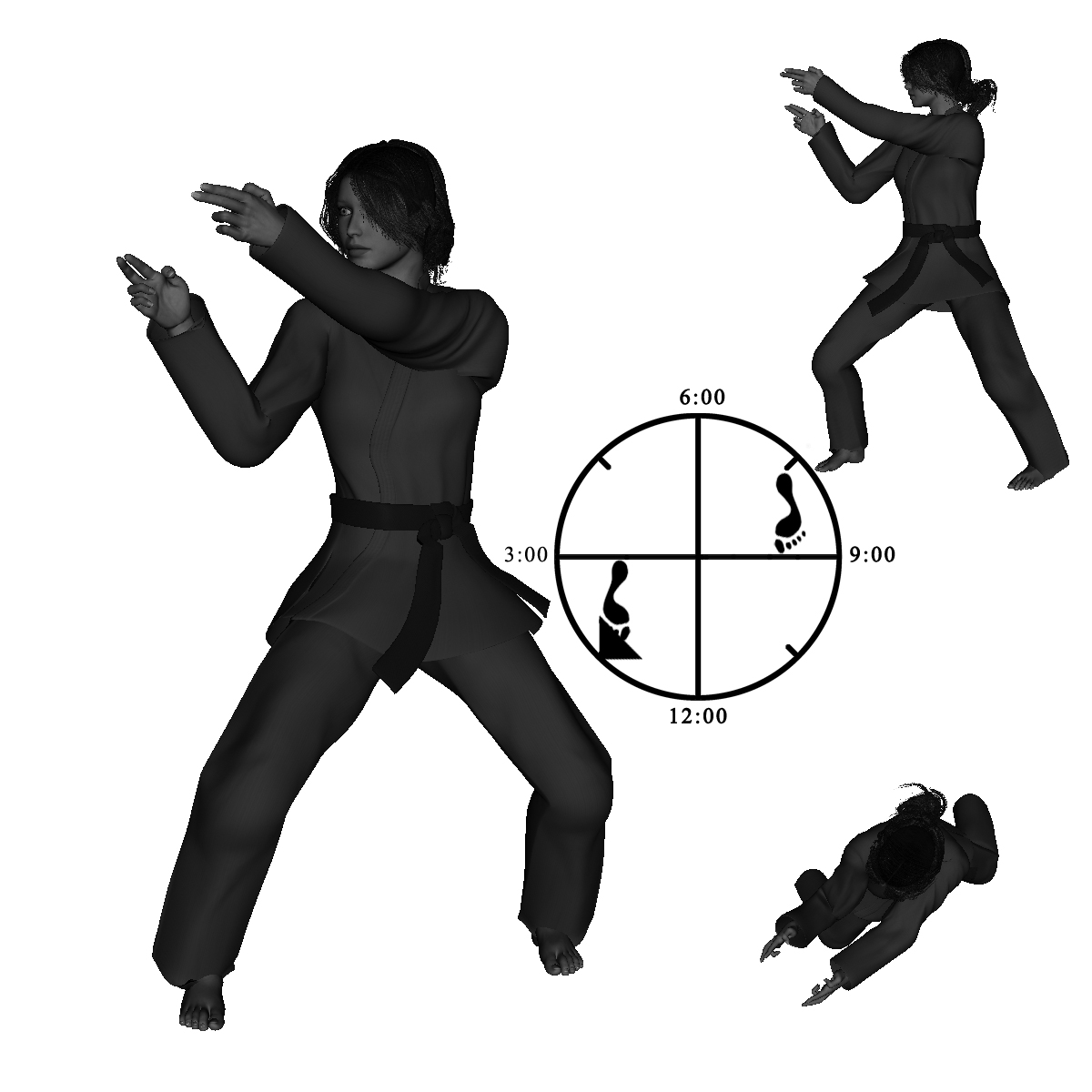 9e) Right Neutral with Left, Vertical, Two-Finger Poke