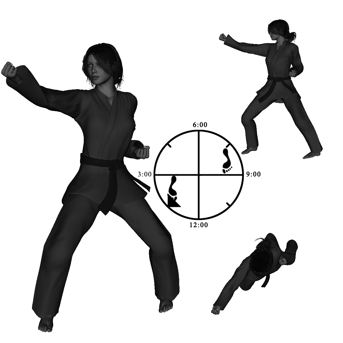 14c-1) Right Neutral with Right, Snapping, Vertical, Back-Knuckle Punch