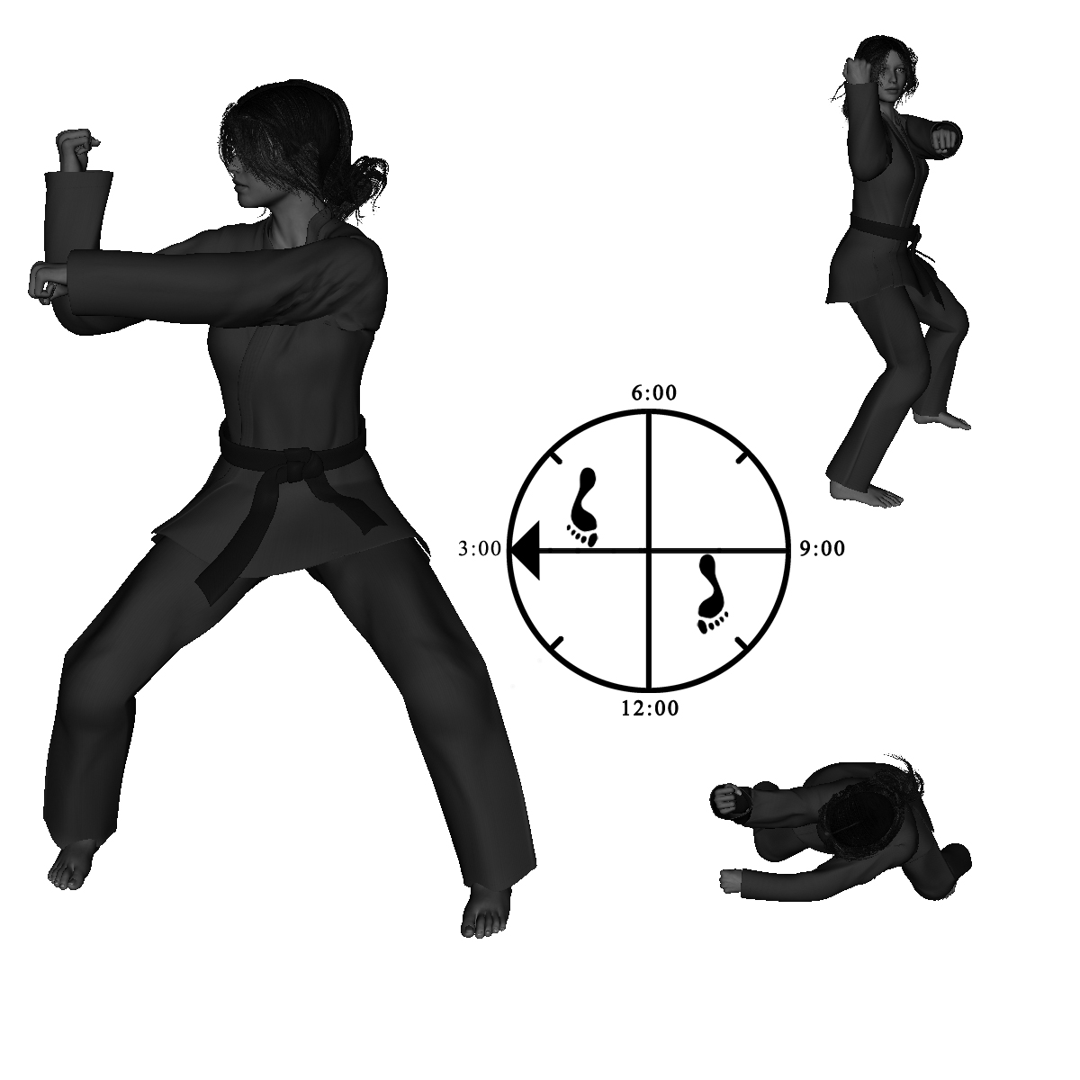 4b) Right Vertical Outward Block with left Punch