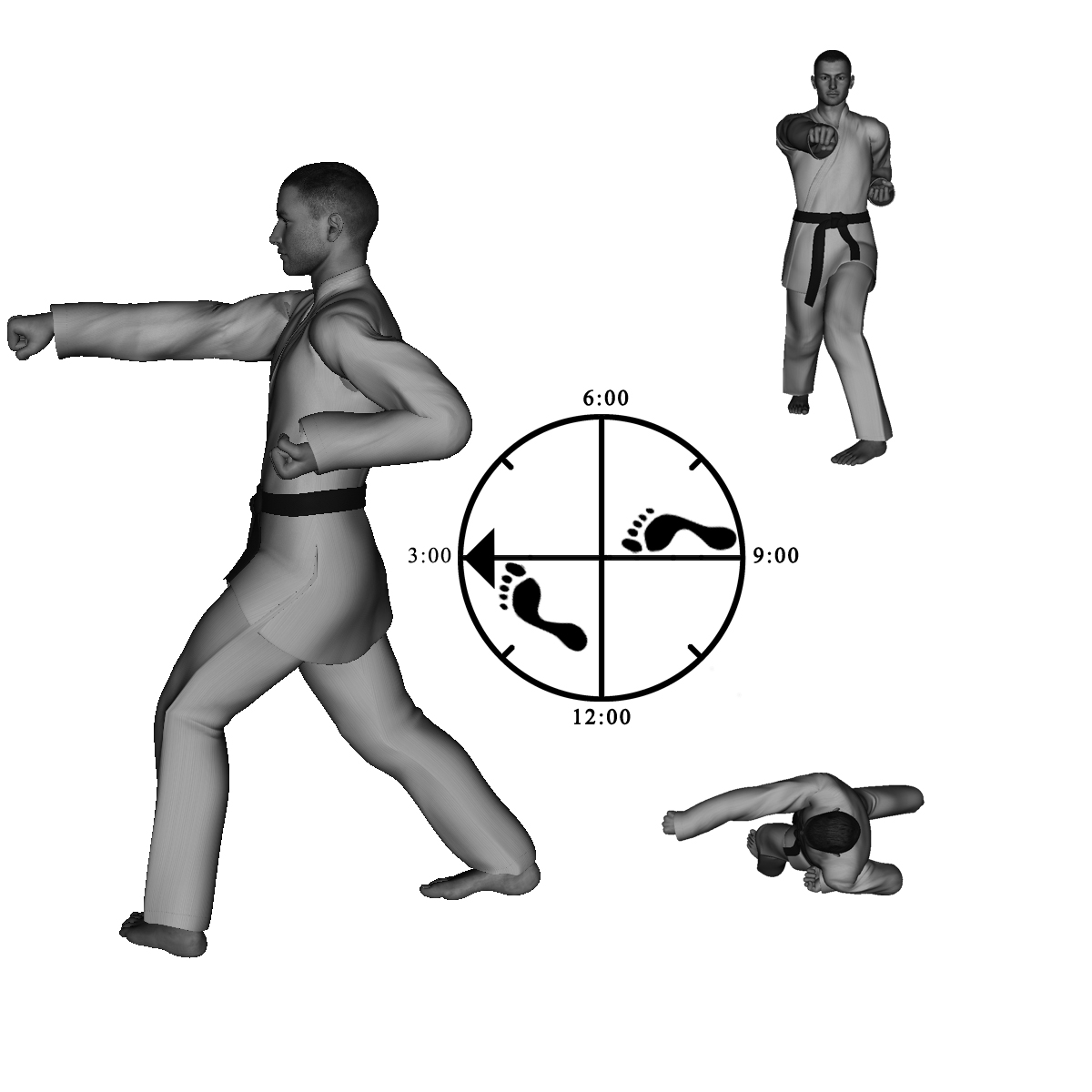 12) Right Thrusting Straight Punch