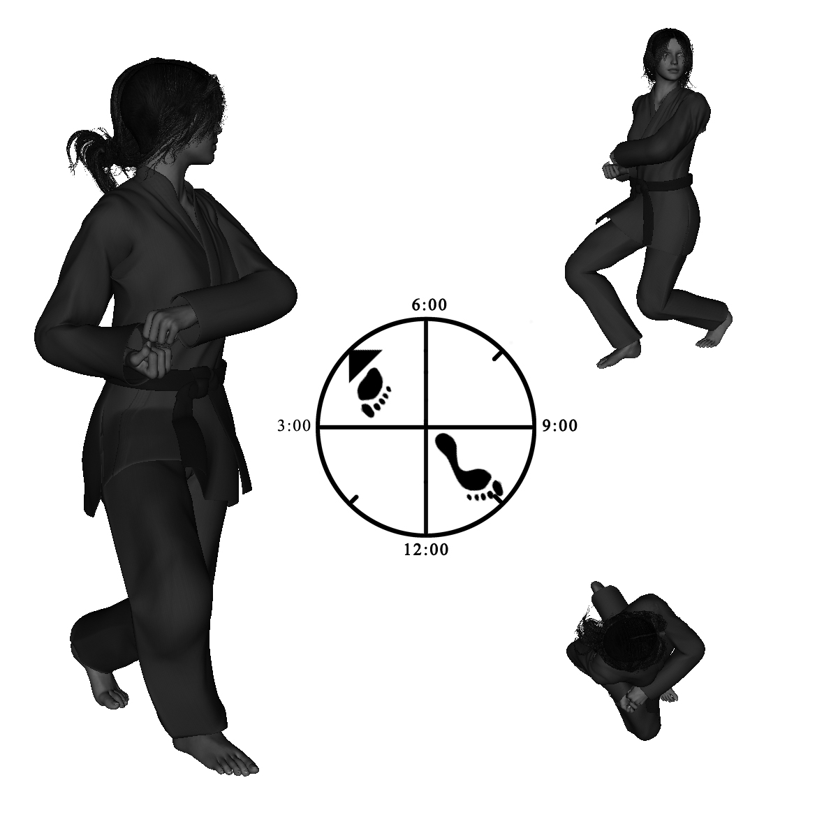 7b) Left Rear Twist - chambered ("V" step) (Transitory) (see Appendix E - Note: 1)