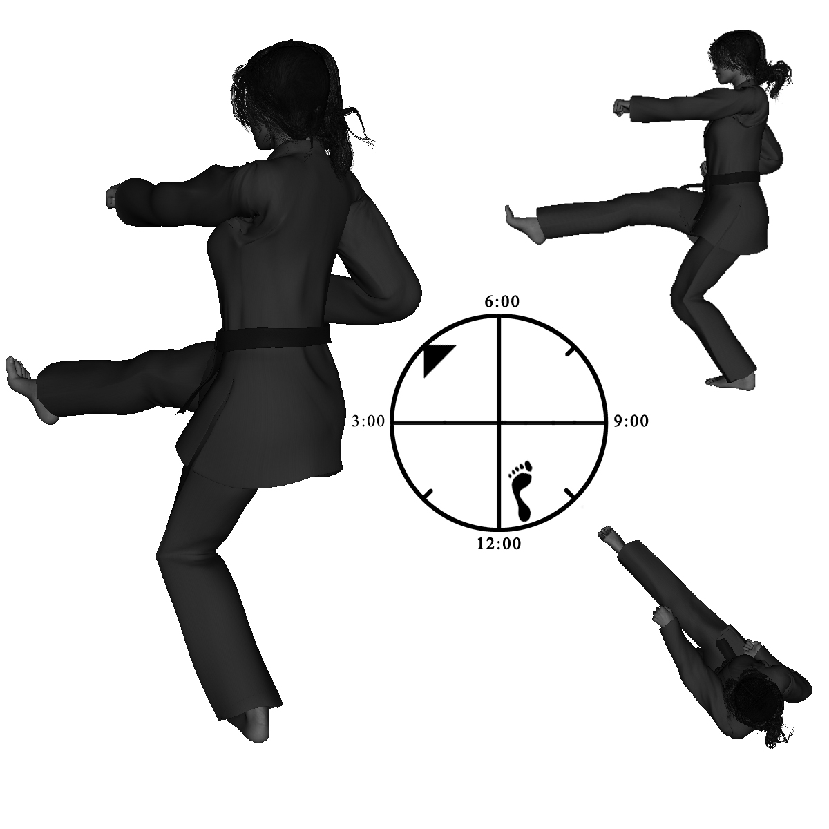 7d) Right Straight Kick with Left Straight Punch