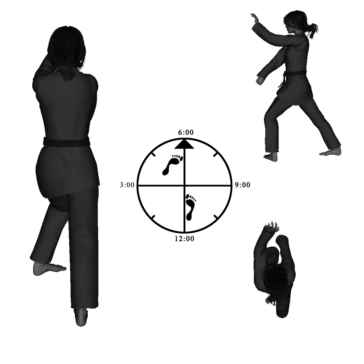 5d - 1) Left Forward Bow with Left Overhead Claw