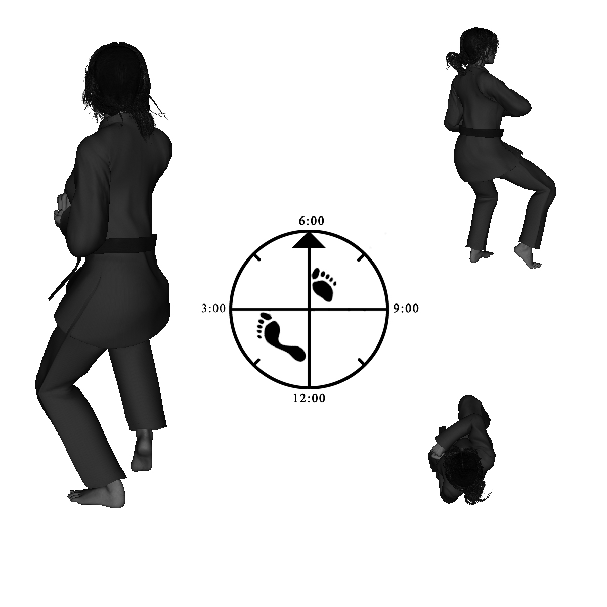 8a) Right 45 degree Cat - chambered ("V" step) (Intersection Position)