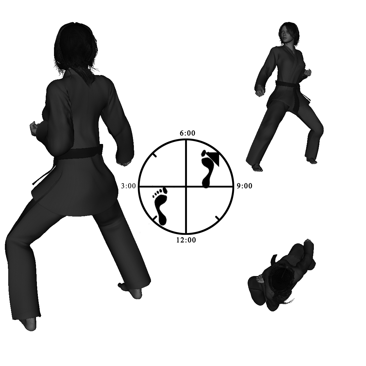 8a) Right Downward Block from right Neutral Bow with no check