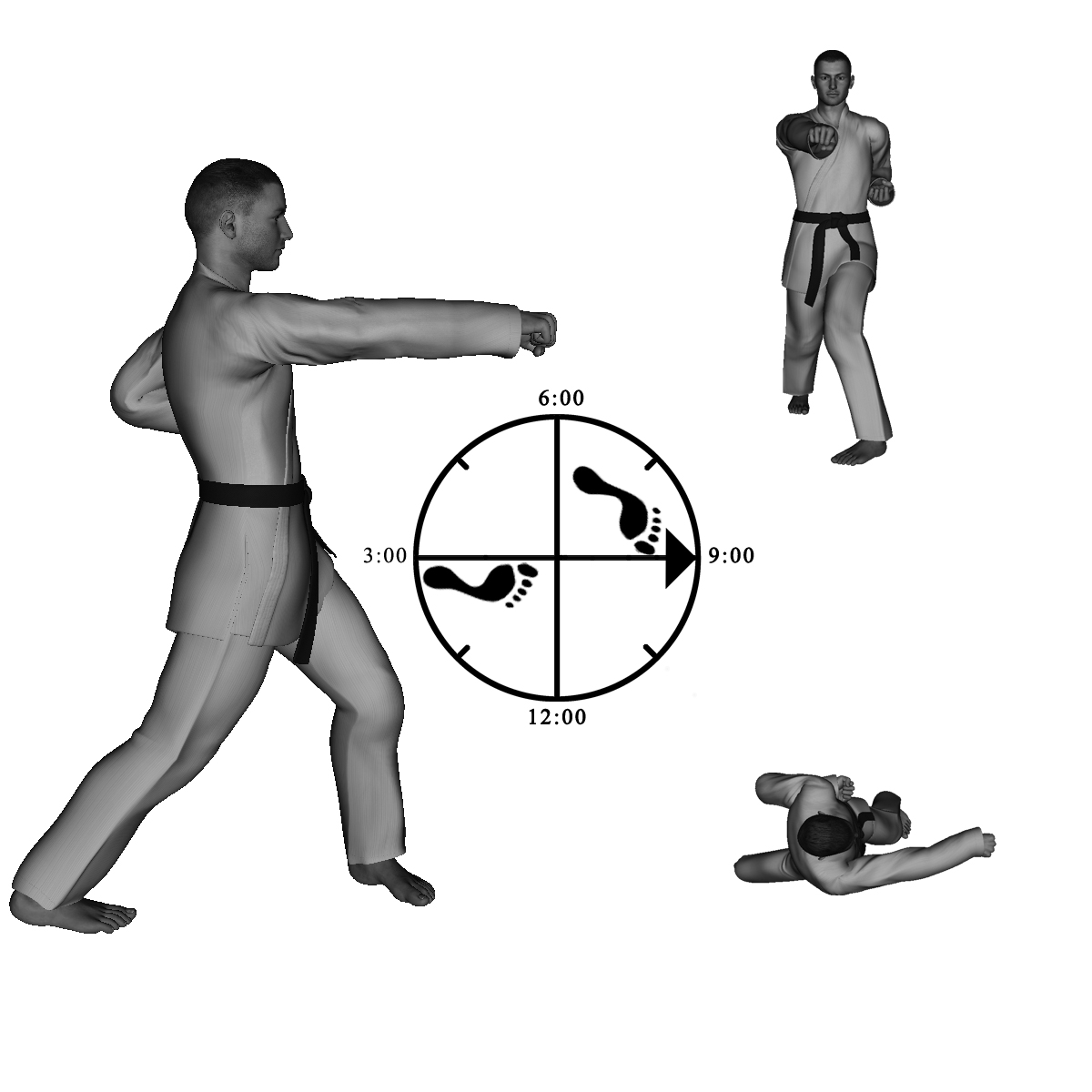 7) Right Thrusting Straight Punch