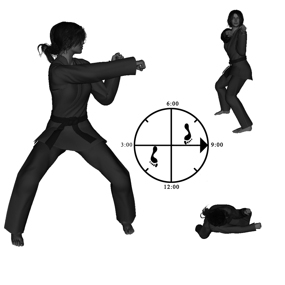 3d) Right Straight Punch