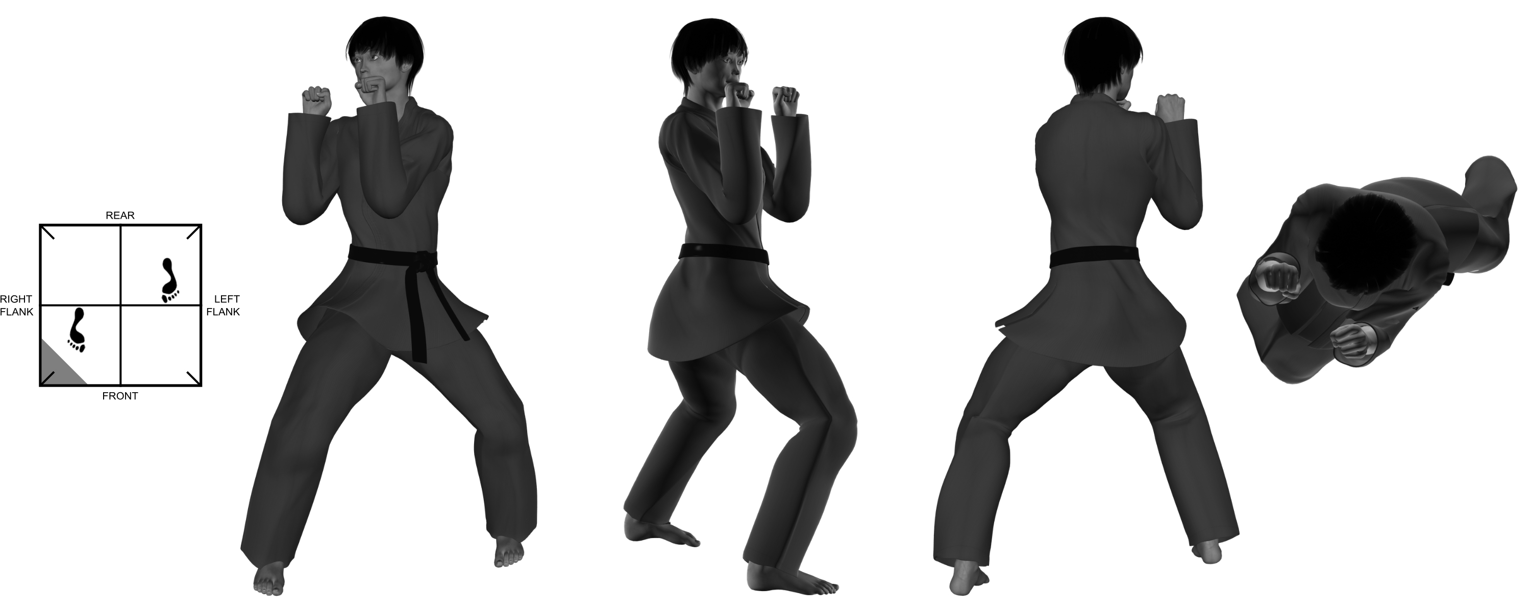 1c) (double) grab from (right) neutral bow