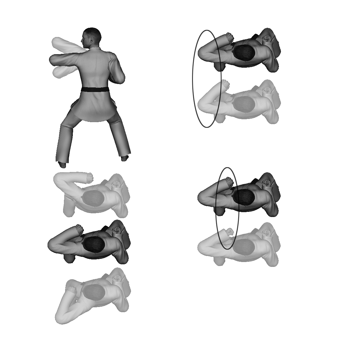 Examples of bad Elow (Improper height, high / low) (Improper bend - not compact) (Improper rotation - under rotation / over rotation) (Improper wrist rotation)