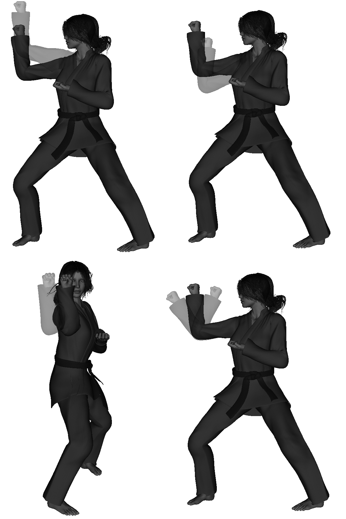 Examples of improper Extended Outward Block execution (improper height - high / low, width, and depth - close / far) Examples of improper Extended Outward Block execution (improper height - high / low, width, and depth - close / far)