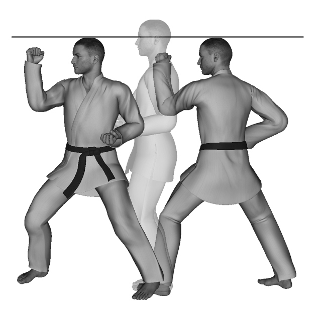 Example of bobbing during a step through, reverse