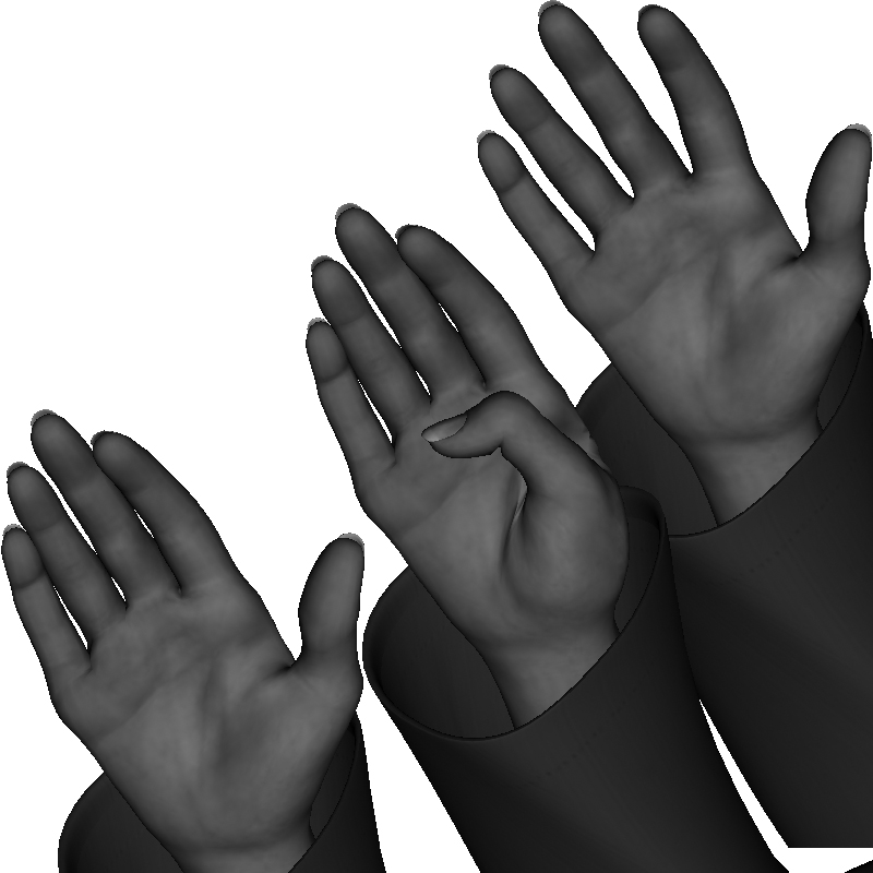 Example of improper hand-sword formation (thumb not tucked, thumb over tucked, fingers spread) Example of improper hand-sword formation (thumb not tucked, thumb over tucked, fingers spread)