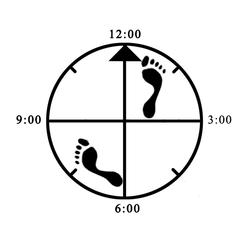 Example of bad front foot angle for Neutral Bow Example of bad front foot angle for Neutral Bow