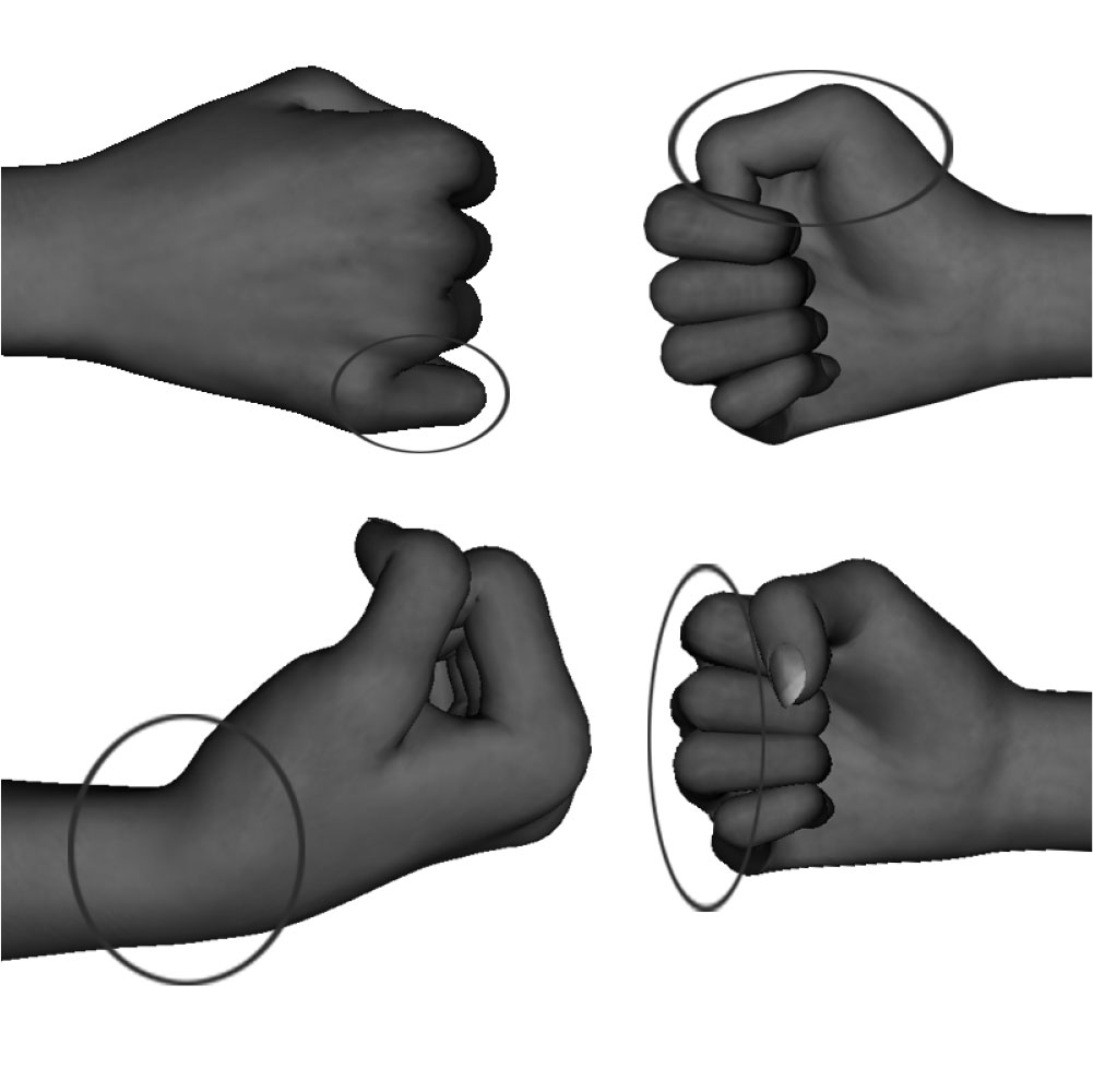 Examples of improper Vertical Punch - weapon formation / angle formation - hanging pinky finger / tucked thumb, wrist: horizontal angle - over bent, wrist: vertical angle - contact with wrong knuckles Examples of improper Vertical Punch - weapon formation / angle formation - hanging pinky finger / tucked thumb, wrist: horizontal angle - over bent, wrist: vertical angle - contact with wrong knuckles