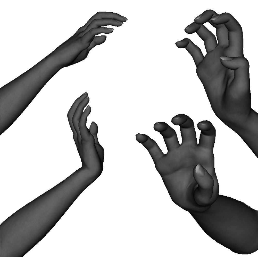 Examples of improper claw formation / alignment wrist - not bent, formation - fingers too bent, wrist - over bent, formation - thumb tucked