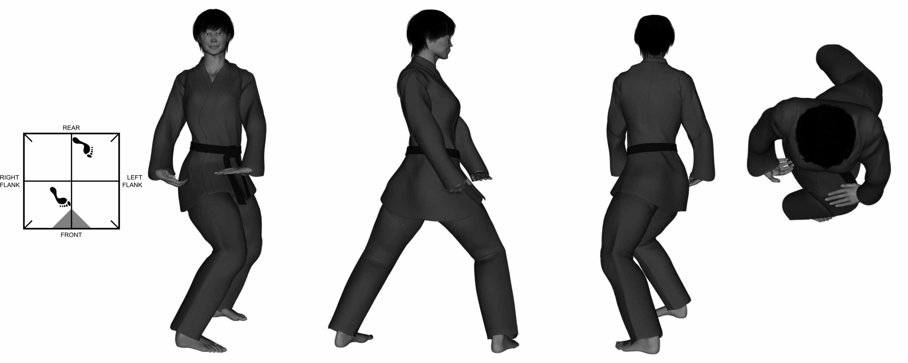 4c) replant of (left) foot from kick into (right) neutral bow