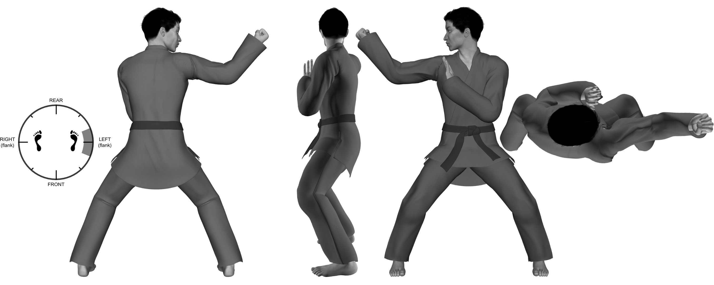 2) (right) verticle back-knuckle from (right) fighting horse 2) (right) verticle back-knuckle from (right) fighting horse