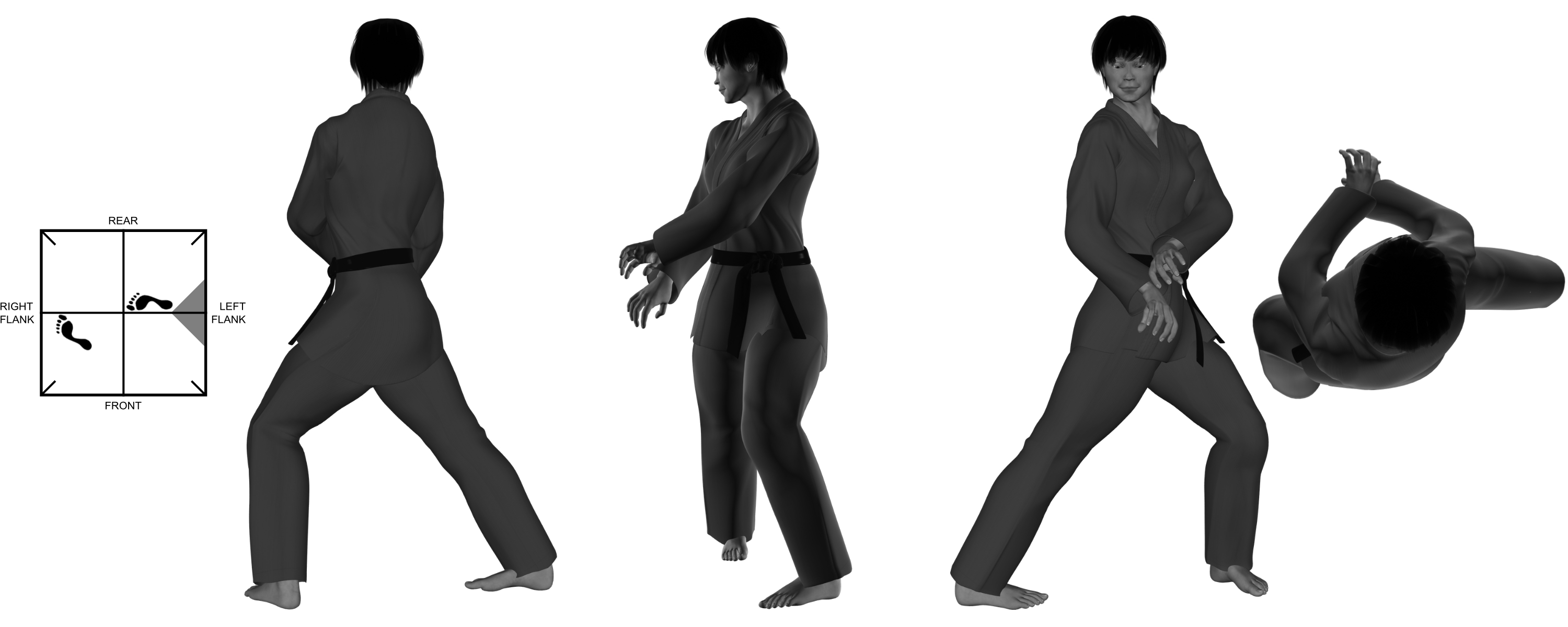 6b) (right) grab (barber pole) from (right) reverse bow