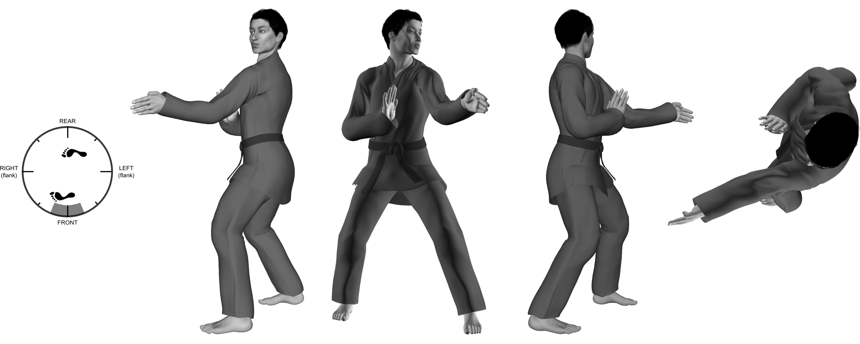 5) (left) downward hand-sword from (left) modified neutral bow 5) (left) downward hand-sword from (left) modified neutral bow