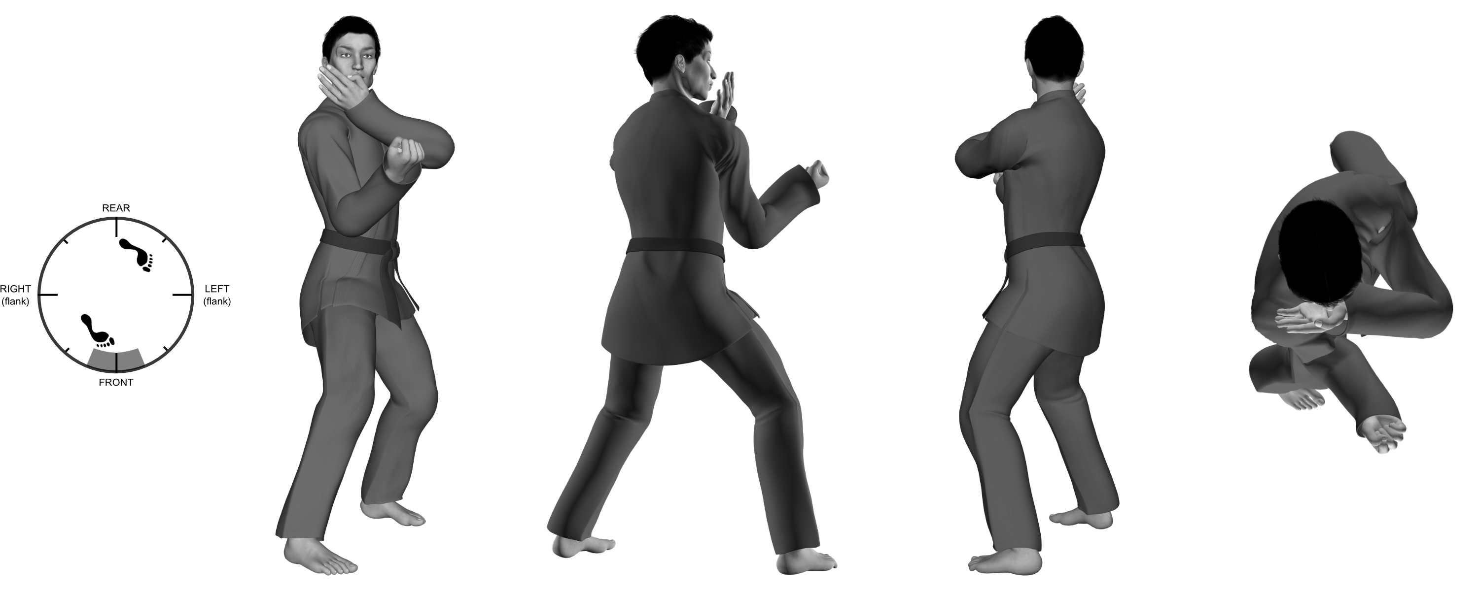 3) (right) upper-cut punch from (right) neutral bow 3) (right) upper-cut punch from (right) neutral bow