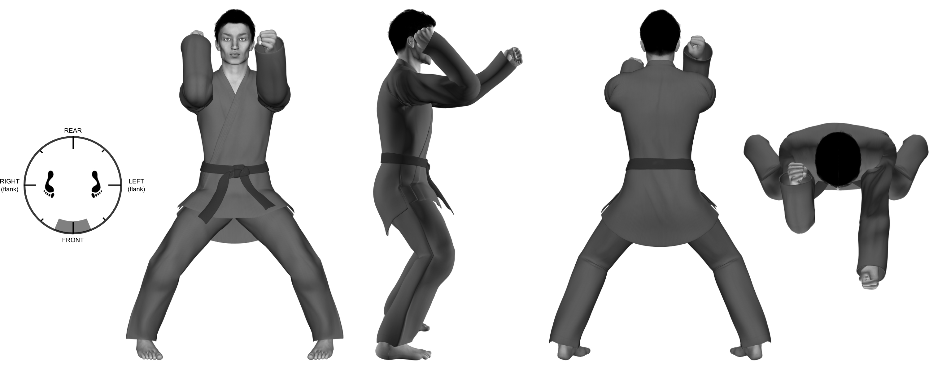 4b) (right + left) arm diagonal angles switched (simulated arm break) 4b) (right + left) arm diagonal angles switched (simulated arm break)