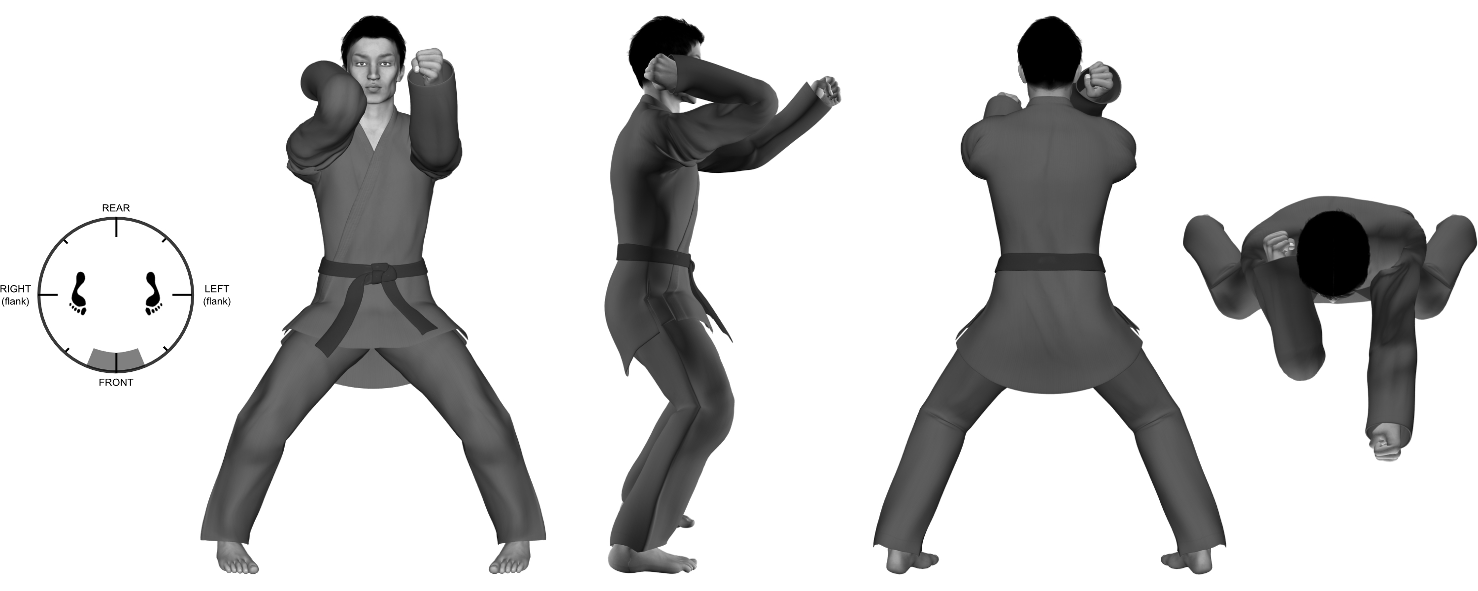 4a) (left) arm raised to match (right) arm diagonally 4a) (left) arm raised to match (right) arm diagonally