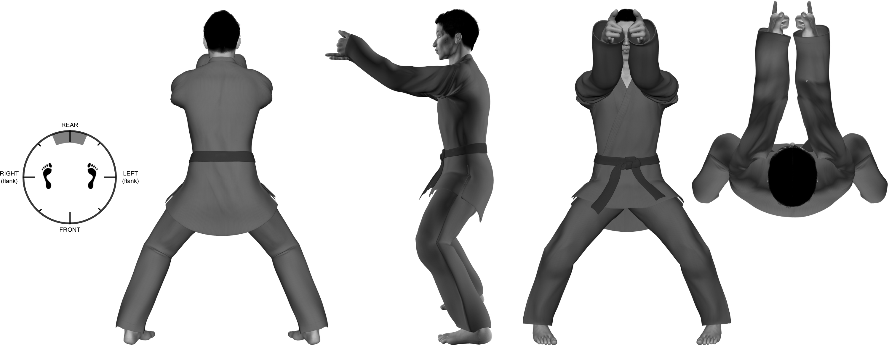 13a) double thumb and pinky finger poke from horse