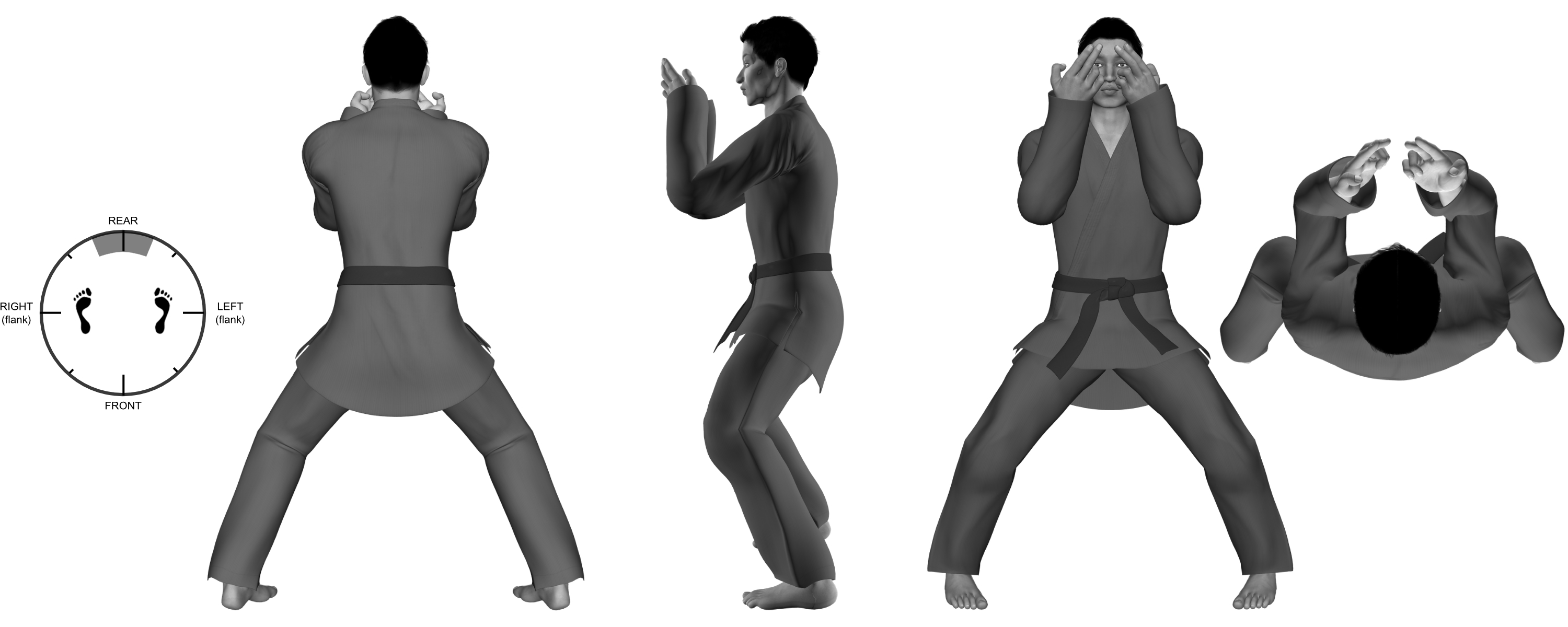 11) double downward two-finger slices from horse