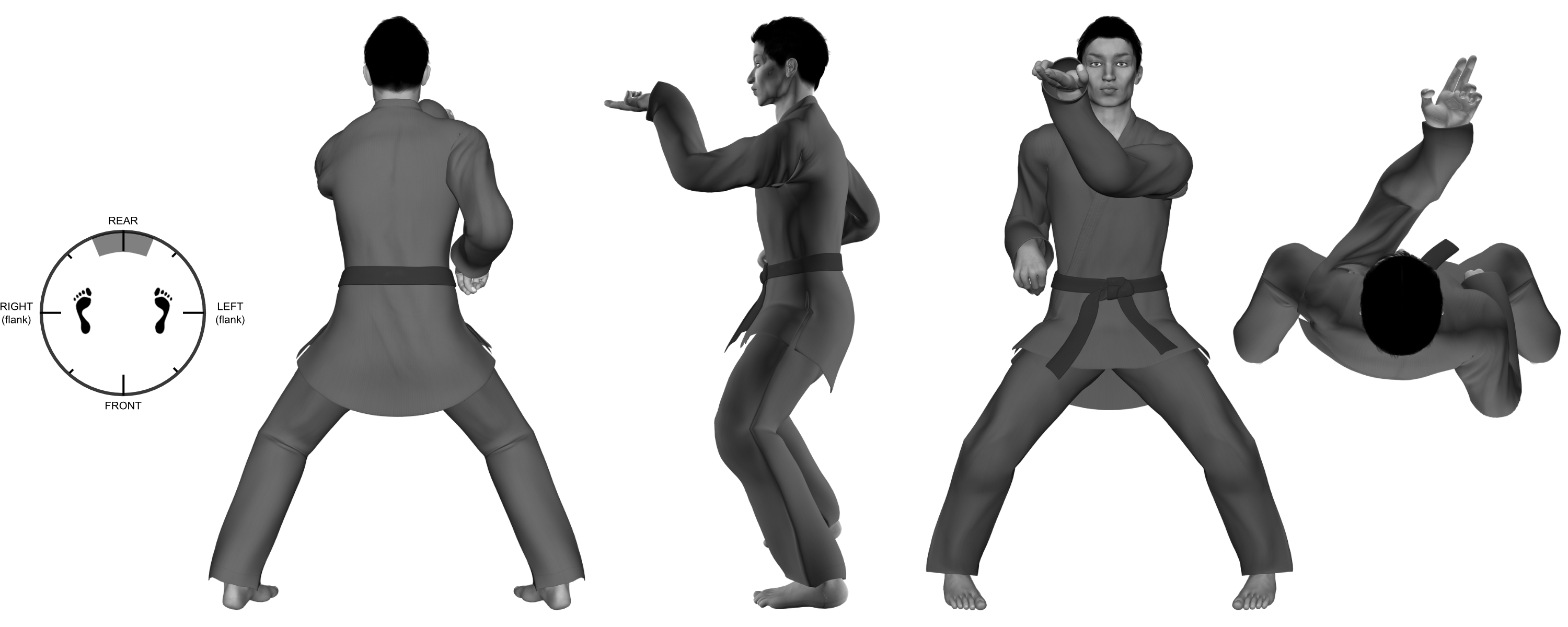 9a) (left) inward two-finger slice from horse