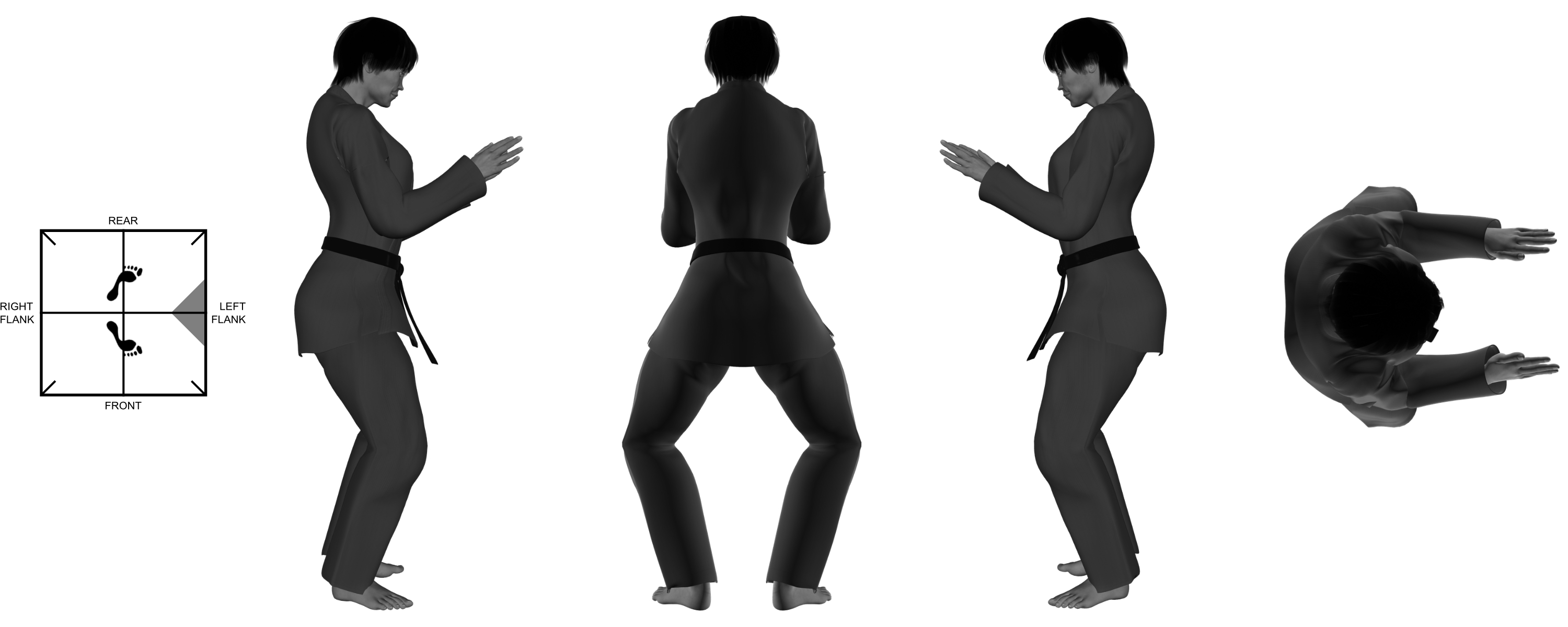 3b) double stomp from diamond stance 3b) double stomp from diamond stance