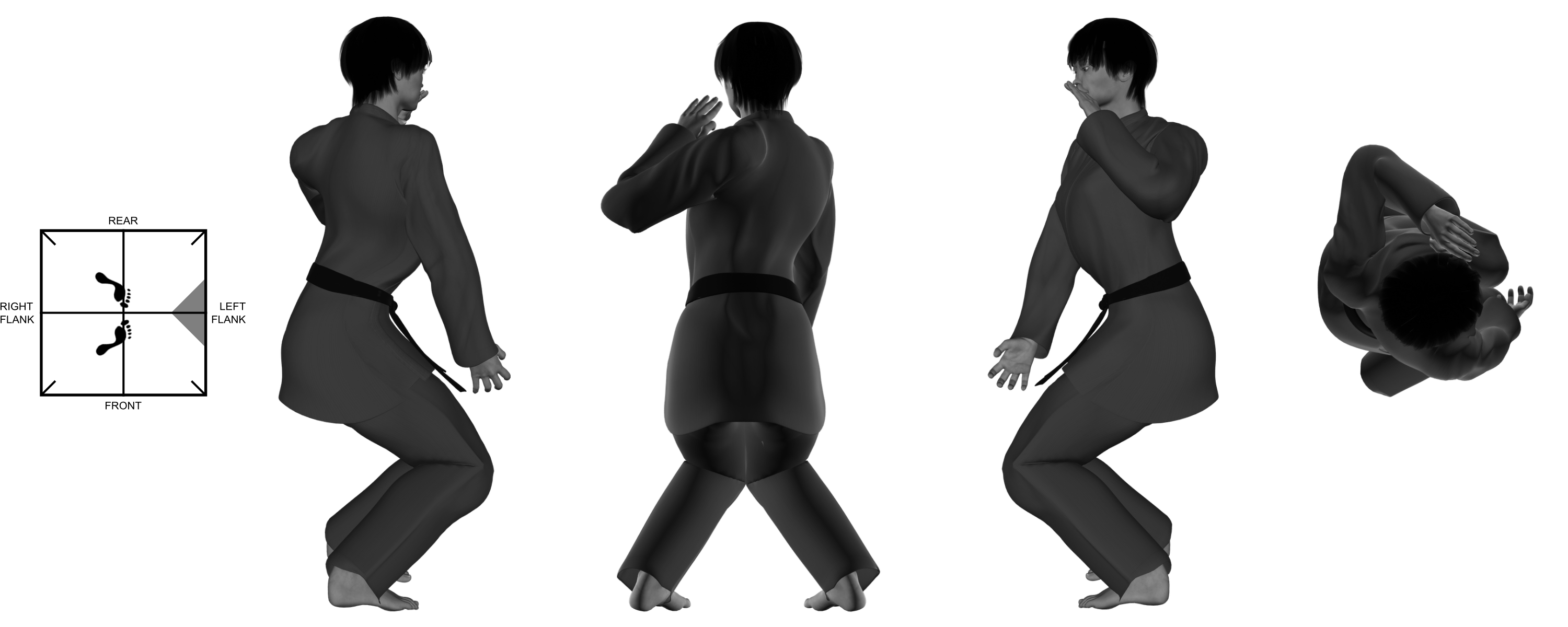 7) (left) upward heel-palm from concave stance 7) (left) upward heel-palm from concave stance