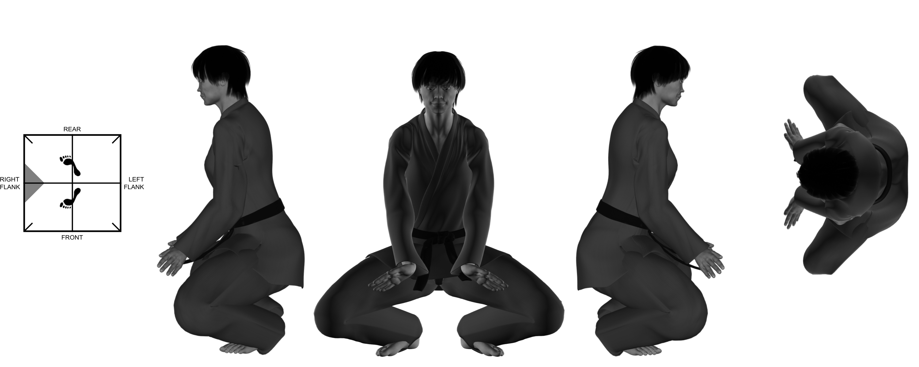 4) double downward heel-palms (concrete facial) from diamond stance 4) double downward heel-palms (concrete facial) from diamond stance