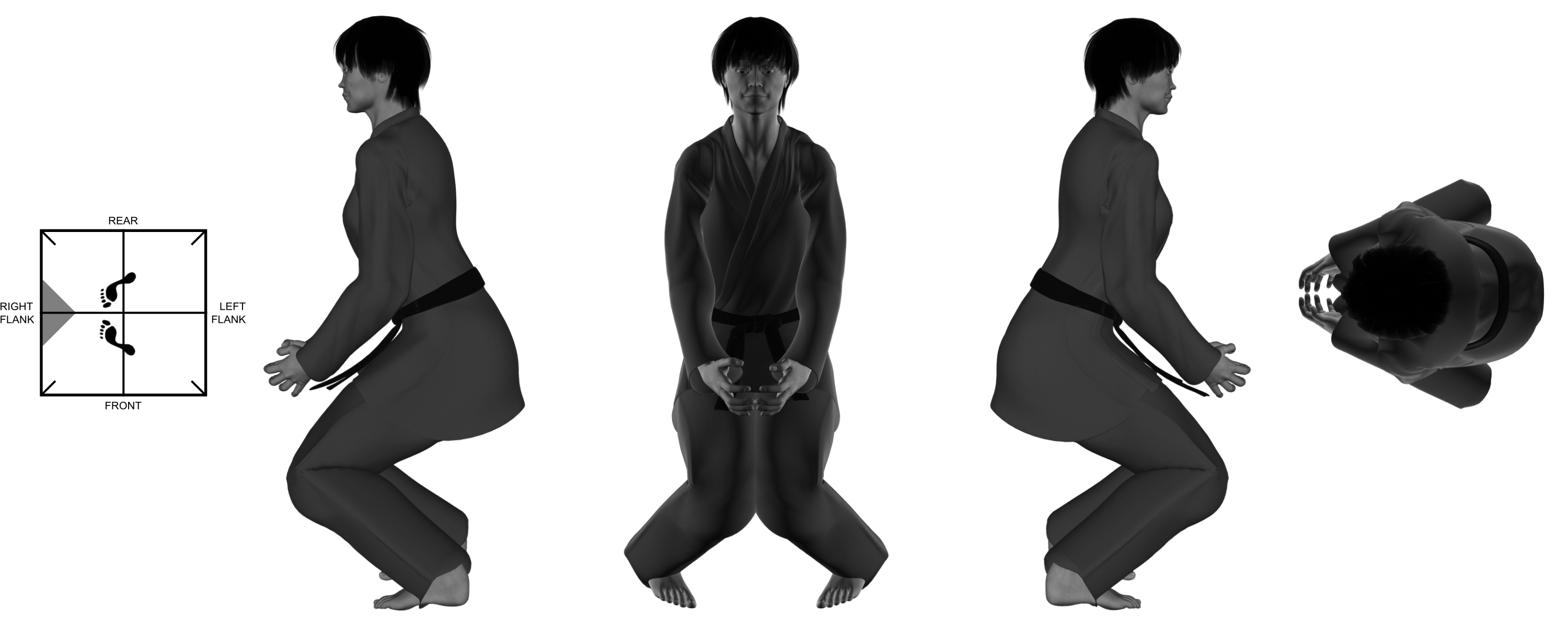 5b) double upward claws (neck break) from concave stance 5b) double upward claws (neck break) from concave stance