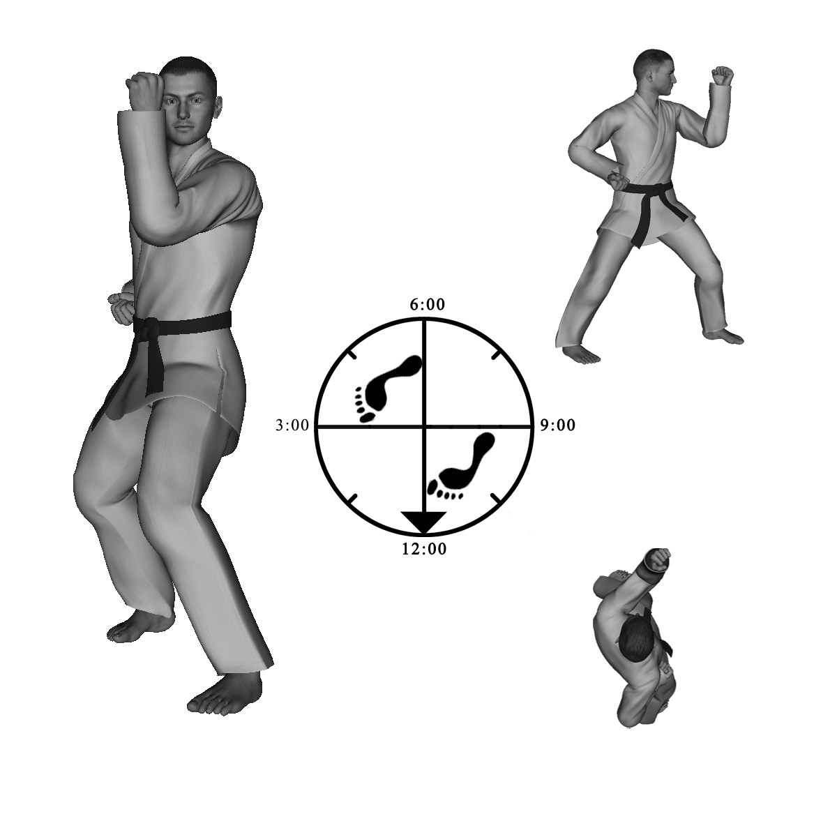 2) Left Thrusting Inward Block