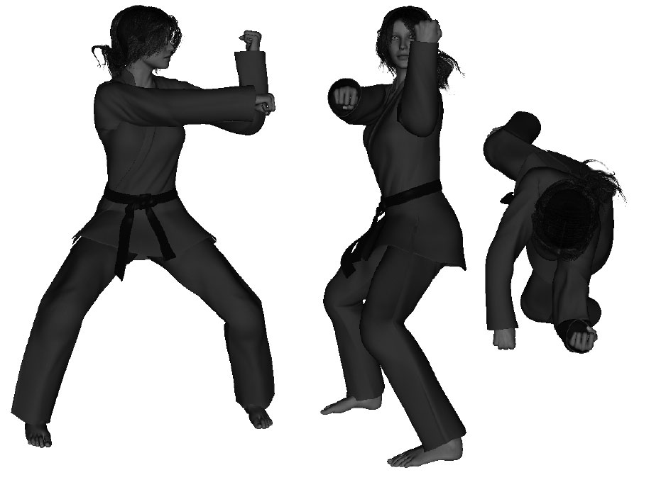 Example of proper Vertical Outward Block (left) (with straight punch) Example of proper Vertical Outward Block (left) (with straight punch)