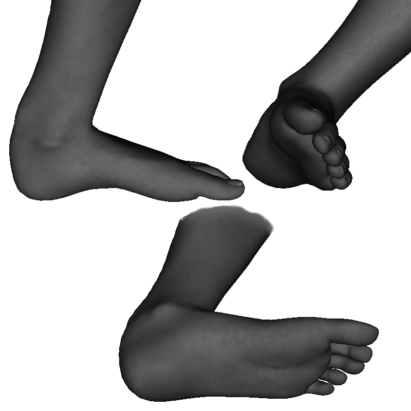 Example of proper instep kick formation